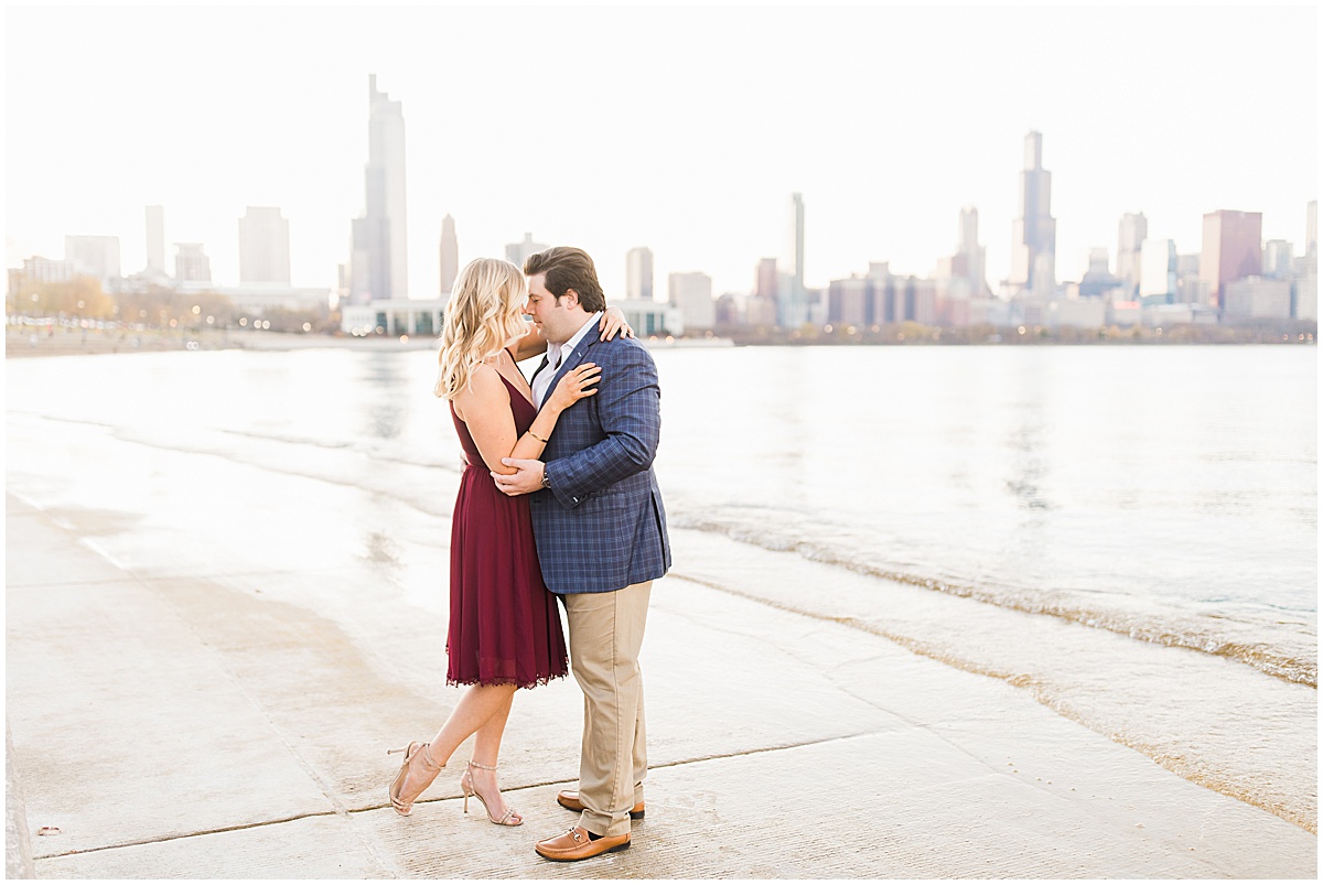 Chicago waterfront Engagement Session by Catherine Rhodes Photography