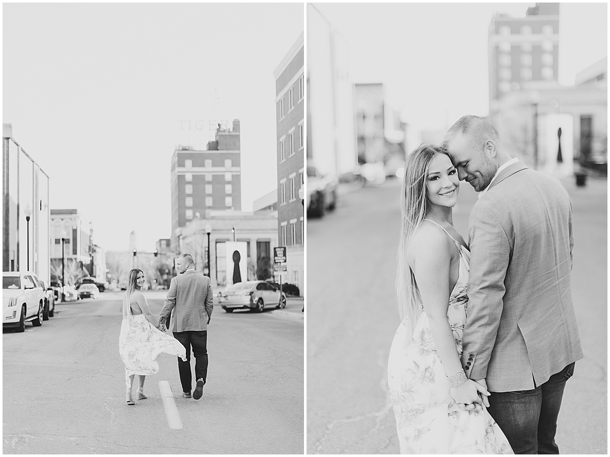 Mid Missouri Spring Engagements, Catherine Rhodes Photography, Missouri Engagement Session, Mid Missouri Engagement Session, Missouri Engagement Photographer, Missouri Couple, Downtown Columbia Engagement Session